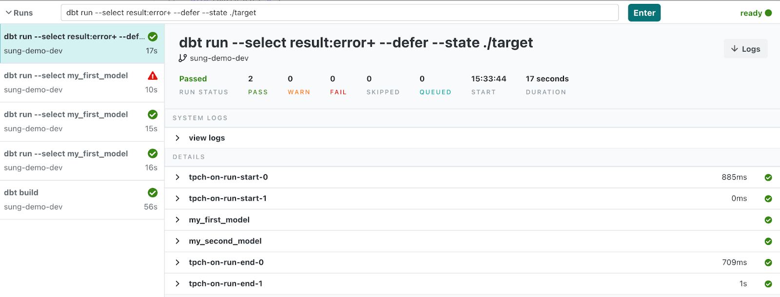 airflow dbt run select